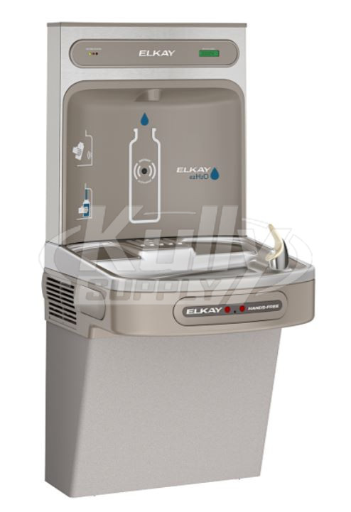 Elkay EZH2O LZO8WSLK Bottle Filling Station with Single Drinking Fountain Hands Free Activation